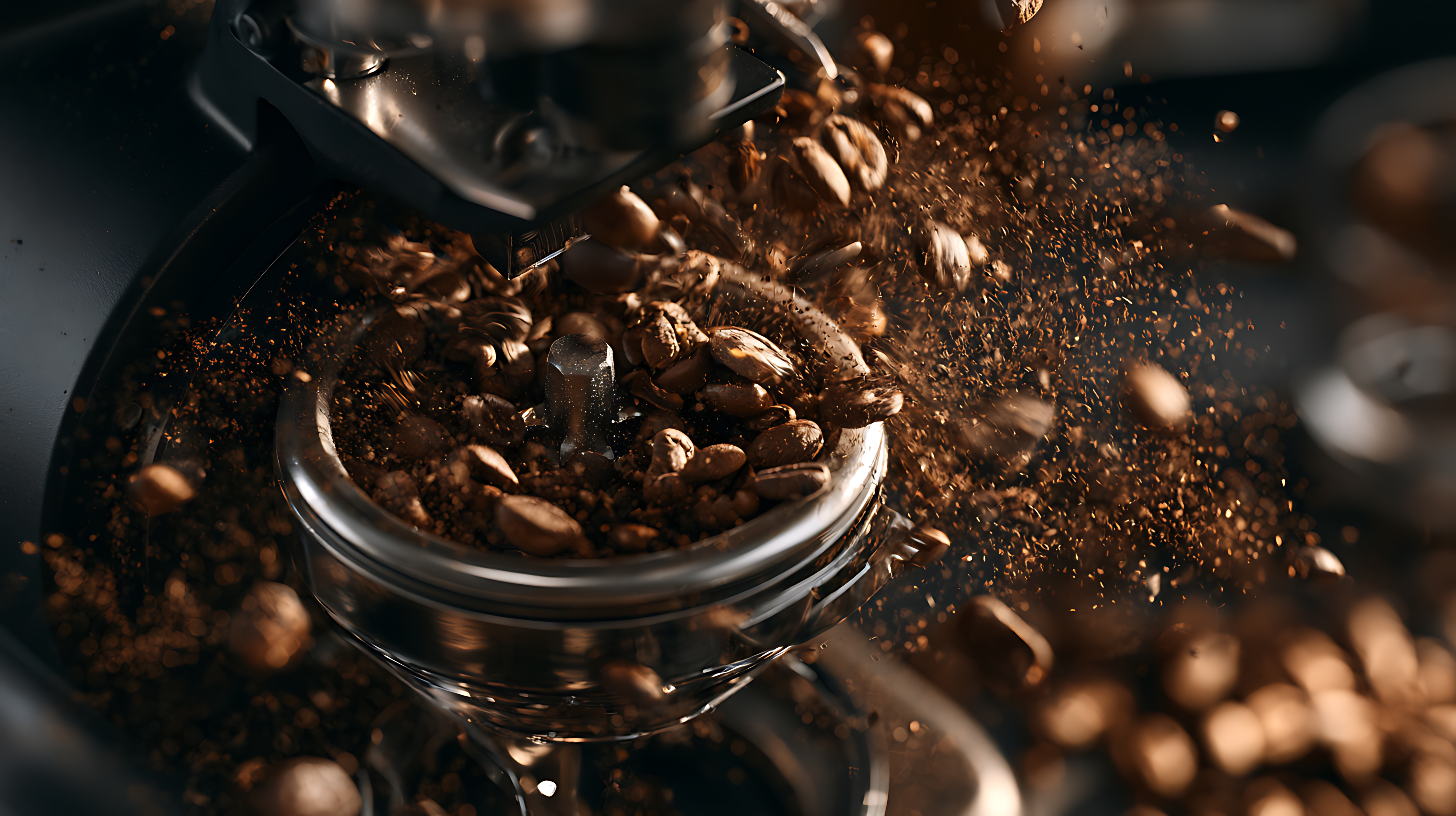coffee shop with barista using coffee equipment